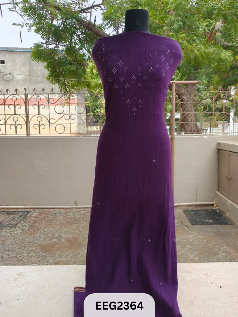 TANGALIYA ARTWORK KALA COTTON  TOP-LENGTH 2.75MTR -PANNA 44