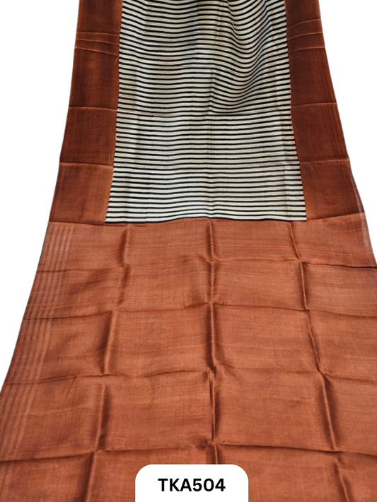 Murshidabad Silk Block Printing Saree