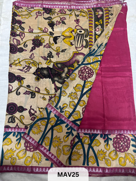 MANGALAGIRI SILK WITH KALAMKARI FUSION