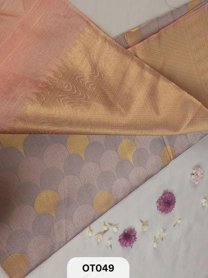 Mul Zari Saree - Tussar Mix - Raw Mango Design