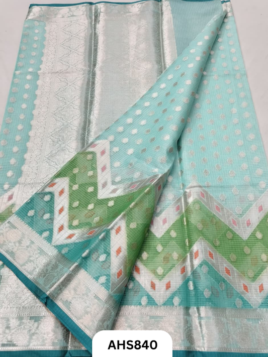 Soft Silk Kota Weaving +Painting Work Saree With Blouse