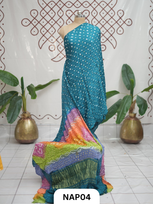 Multi Pallu Bandhani Saree