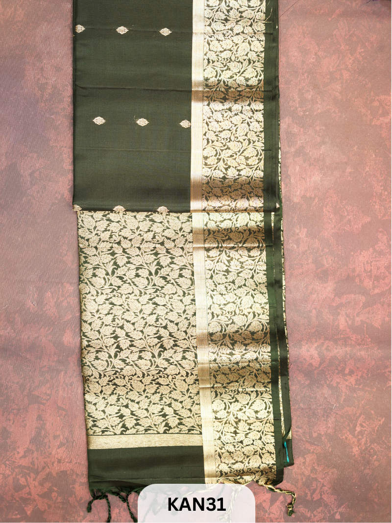 KANCHIPURAM HANDLOOM PURE SOFT SILK