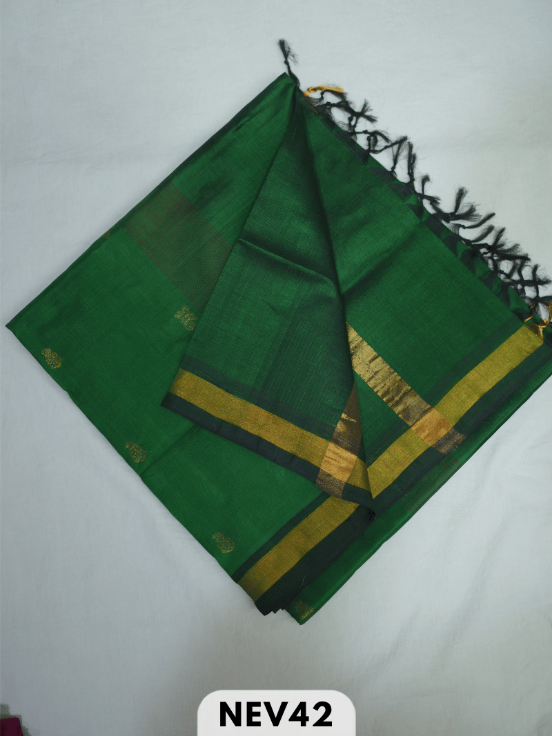 SMALL BORDER WITH BODY BUTTA SILK COTTON SAREE