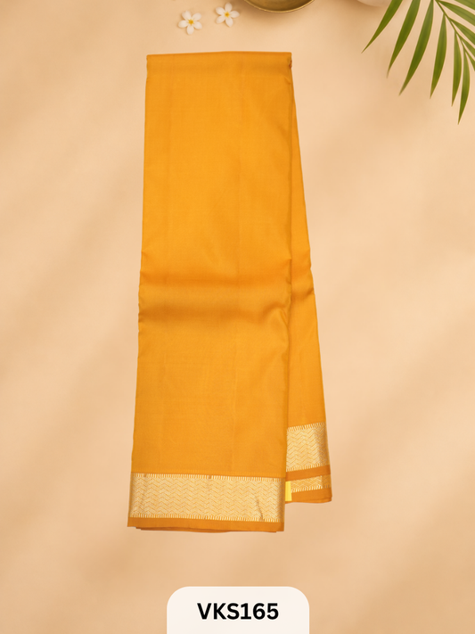 PURE KANCHIPURAM PLAIN SOFT SILK SAREE