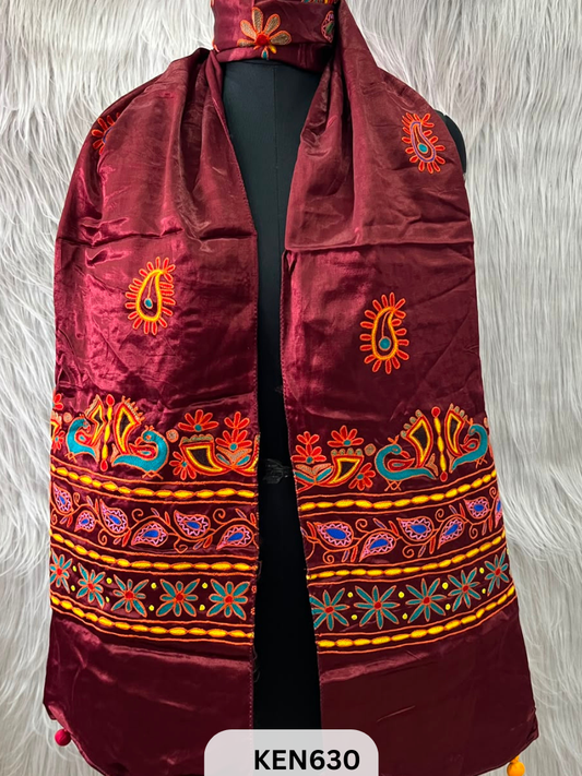 MUSHRU HAND AARI WORK STOLE