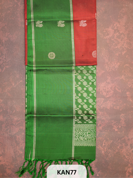 KANCHIPURAM HANDLOOM PURE SOFT SILK