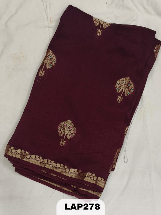 Banaras kora dupion silk saree