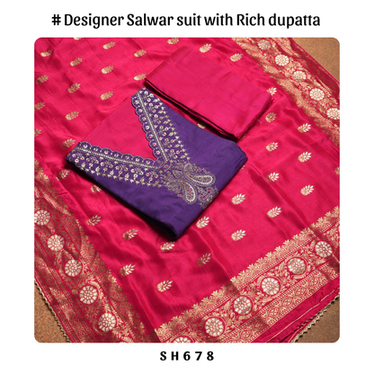 Designer salwar suit with rich dupatta