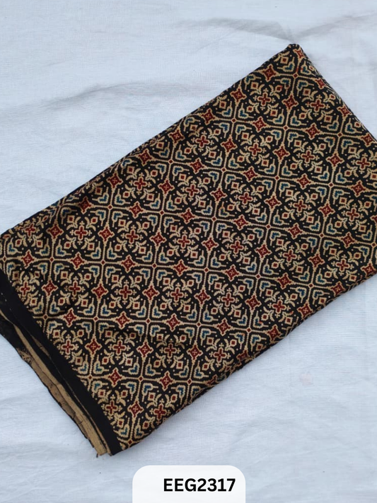MASHRU AJRAKH FABRIC  PRINT-1 MTR