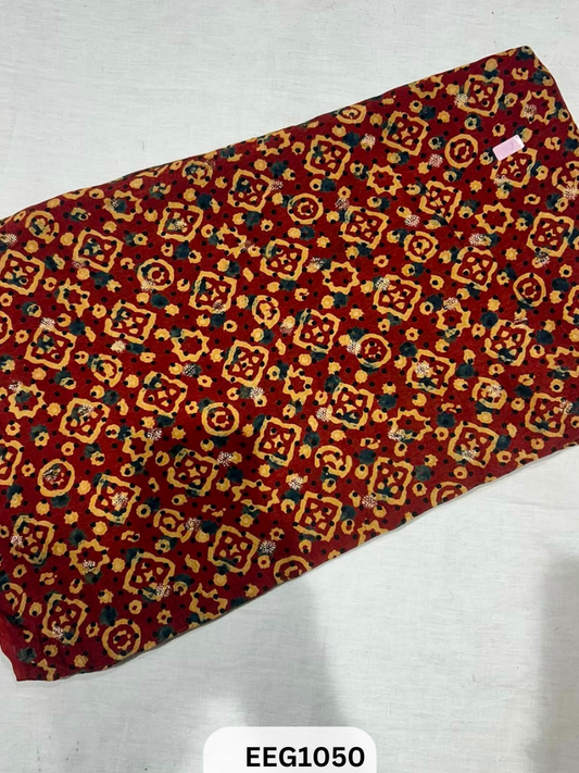 DOLA SILK AJRAKH FABRIC-1MTR