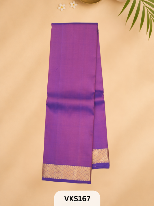 PURE KANCHIPURAM PLAIN SOFT SILK SAREE