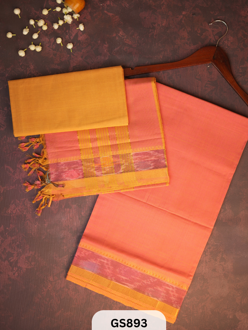 Pure Handloom Mangalgiri Pochampalli 3-Piece Suit