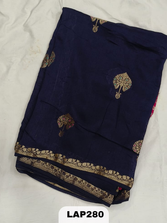 Banaras kora dupion silk saree