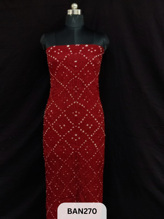MODAL SILK UNSTITCH DESIGNER BANDHEJ KAFTAAN