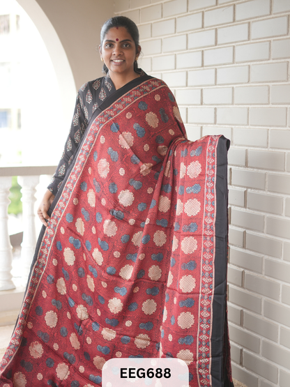 AJRAKH MODAL SAREE - JACKPOT