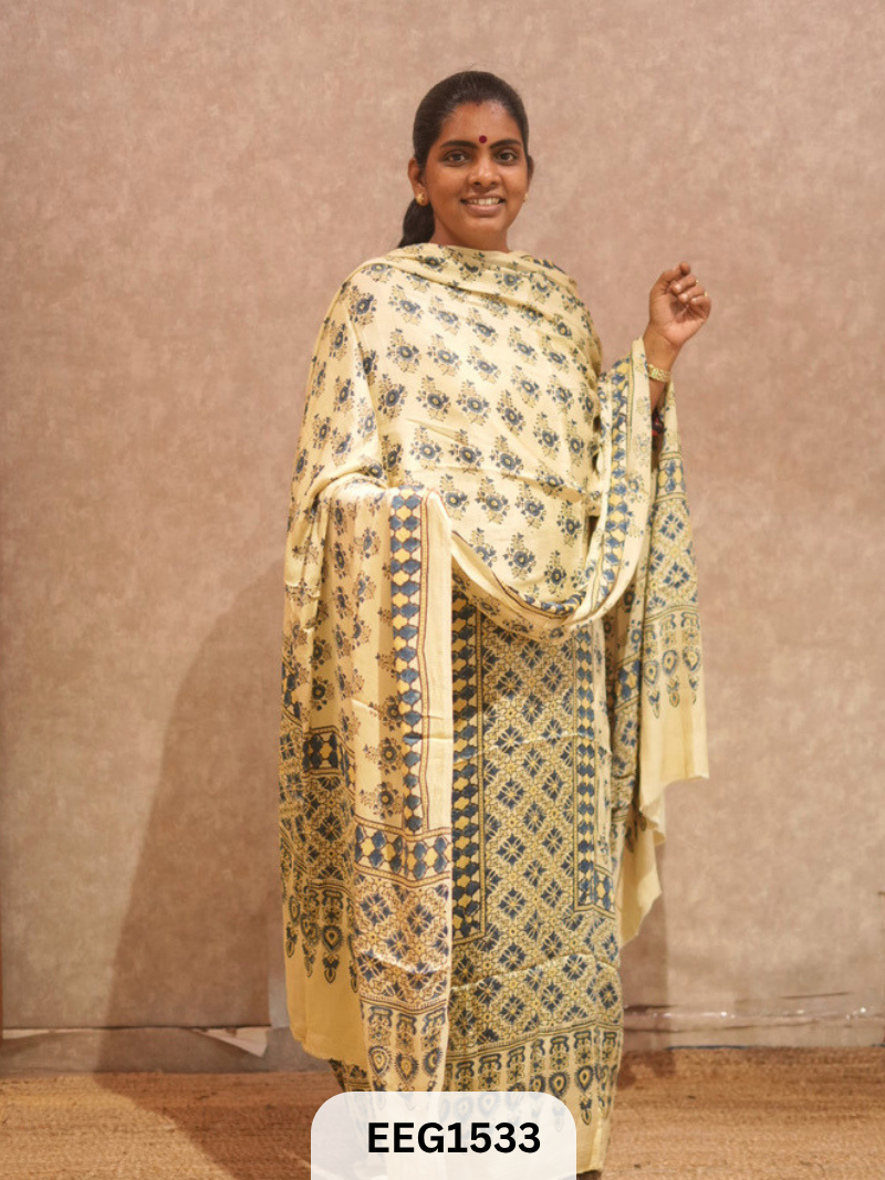 AJRAKH MODAL 2  PCS-UNSTITCHED