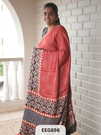 AJRAKH MODAL SAREE - JACKPOT
