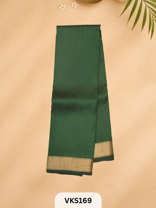 PURE KANCHIPURAM PLAIN SOFT SILK SAREE