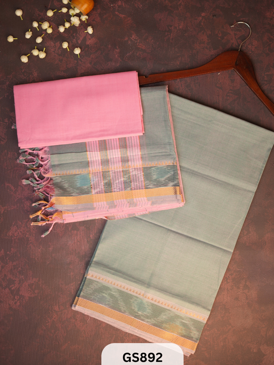 Pure Handloom Mangalgiri Pochampalli suit - 3piece
