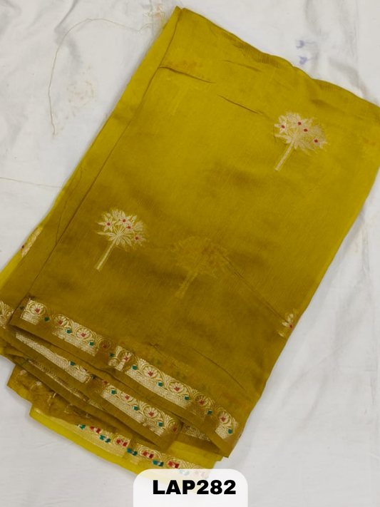 Banaras kora dupion silk saree