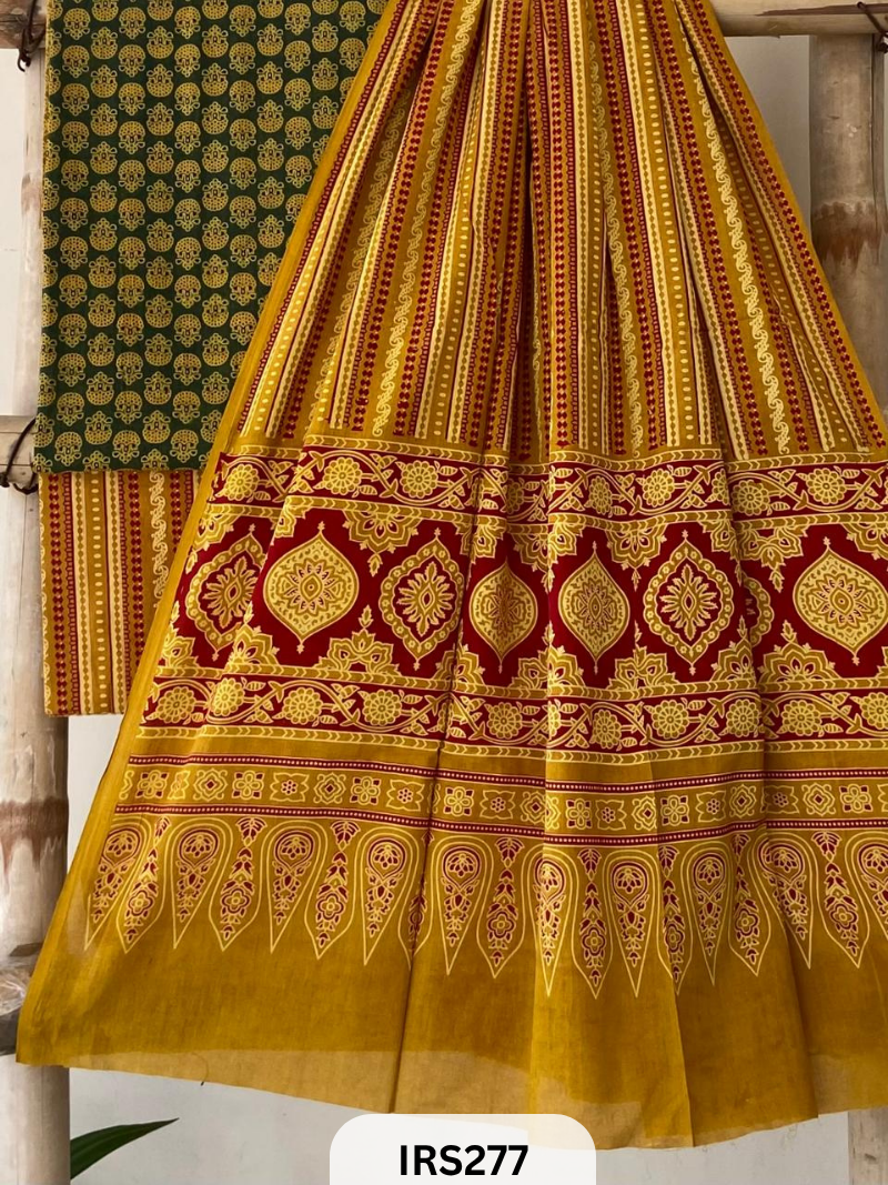 PURE COTTON FABRIC WITH AJRAKH PRINT DESIGNER SALWAR SUIT WPRIITH AJRAKH NT BOTTOM