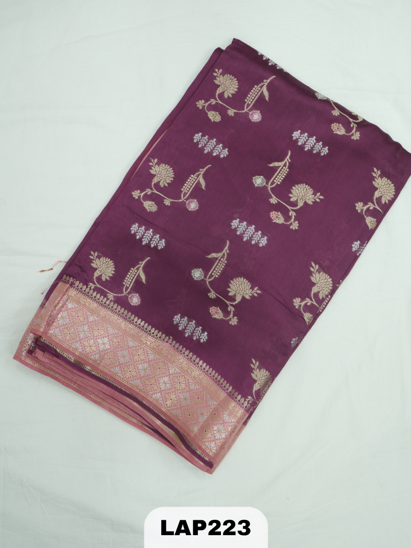 Banaras kora dupion silk saree