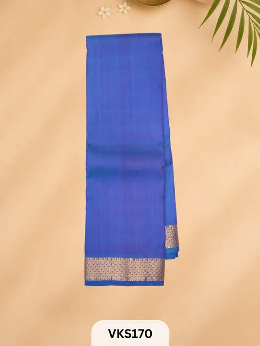 PURE KANCHIPURAM PLAIN SOFT SILK SAREE