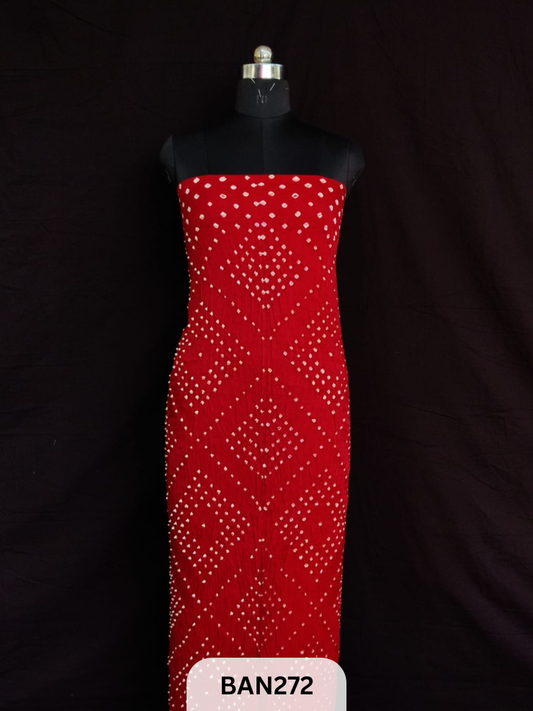 MODAL SILK UNSTITCH DESIGNER BANDHEJ KAFTAAN