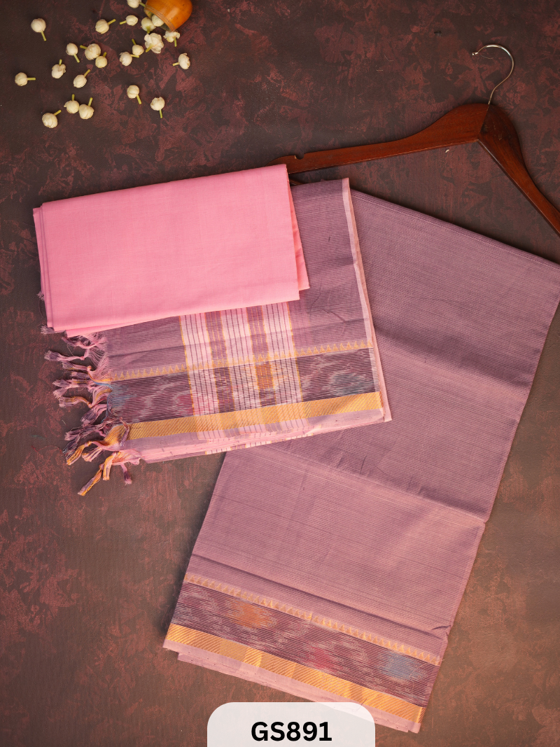 Pure Handloom Mangalgiri Pochampalli suit - 3piece