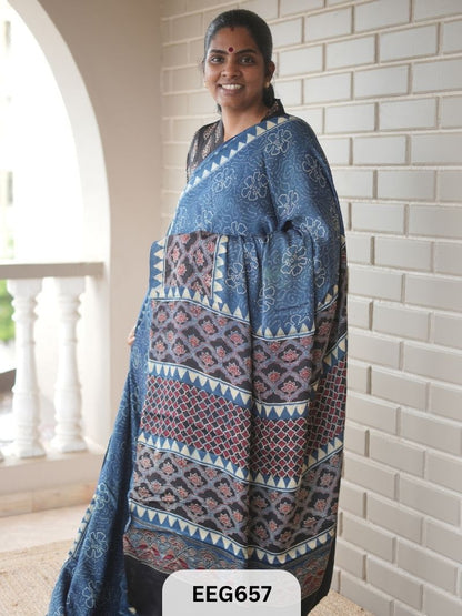 AJRAKH MODAL SAREE - JACKPOT