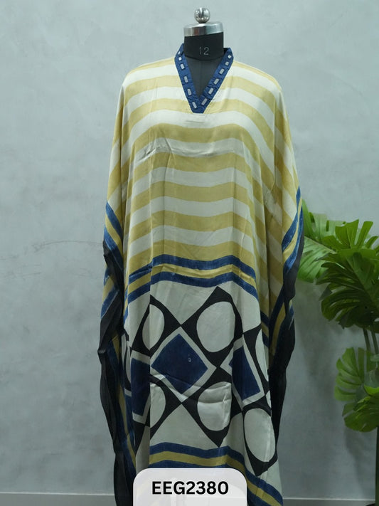 MODAL KHAFTAN WITH MIRROR WORK NECKLINE