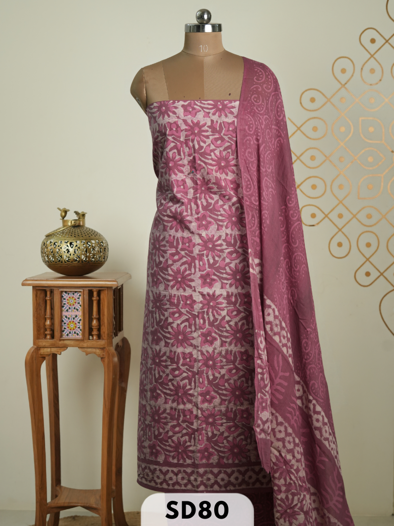 Jaipur Handblock Mulcotton 3 Pcs Salwar Set