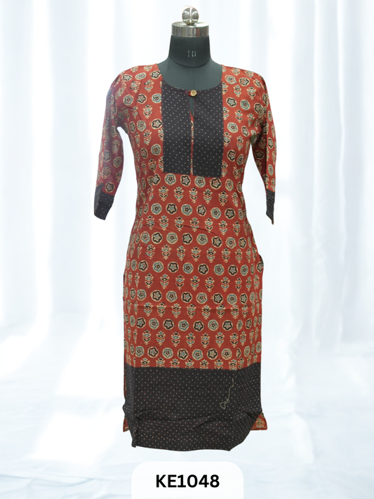 COTTON NATURAL KURTI