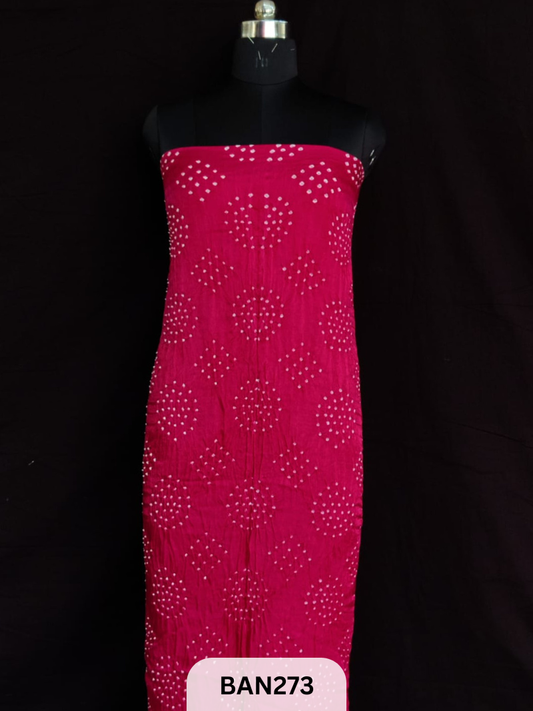 MODAL SILK UNSTITCH DESIGNER BANDHEJ KAFTAAN