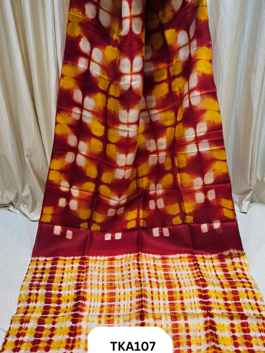 Pure Bishnupuri Silk - Shibori work saree