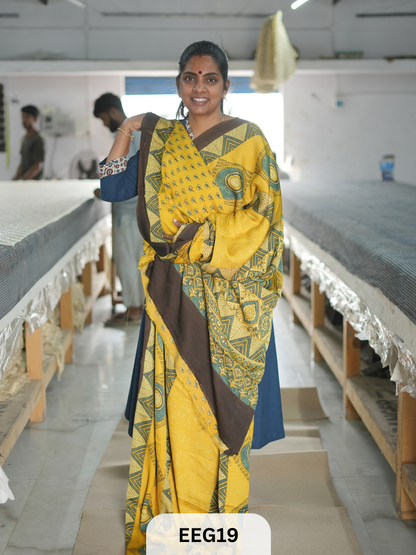 AJRAKH MODAL SAREE