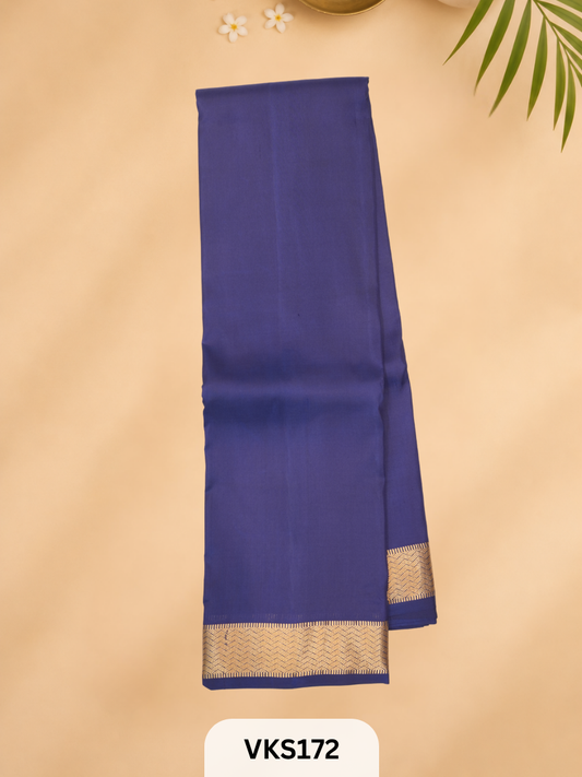 PURE KANCHIPURAM PLAIN SOFT SILK SAREE