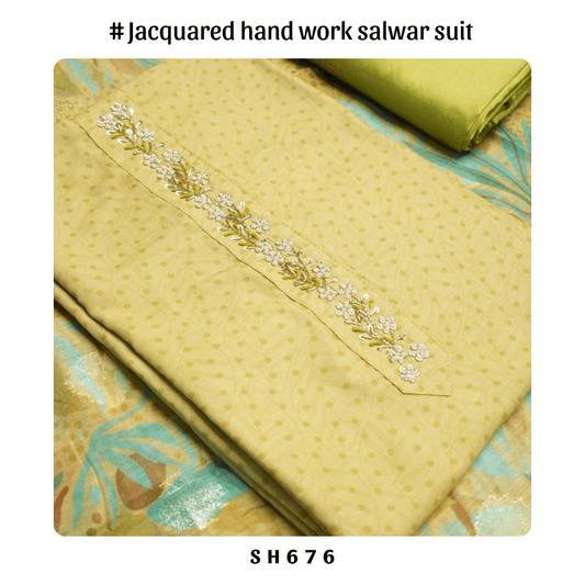 Jacquard Handwork Salwar Suit Sadhana Fashion