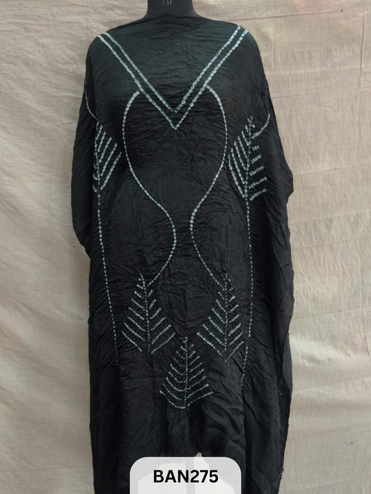 MODAL SILK UNSTITCH DESIGNER BANDHEJ KAFTAAN
