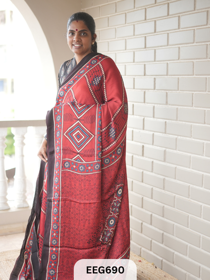 AJRAKH MODAL SAREE - JACKPOT