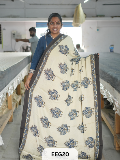AJRAKH MODAL SAREE