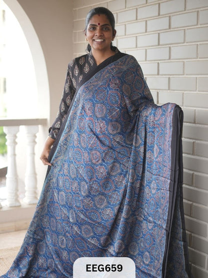 AJRAKH MODAL SAREE - JACKPOT