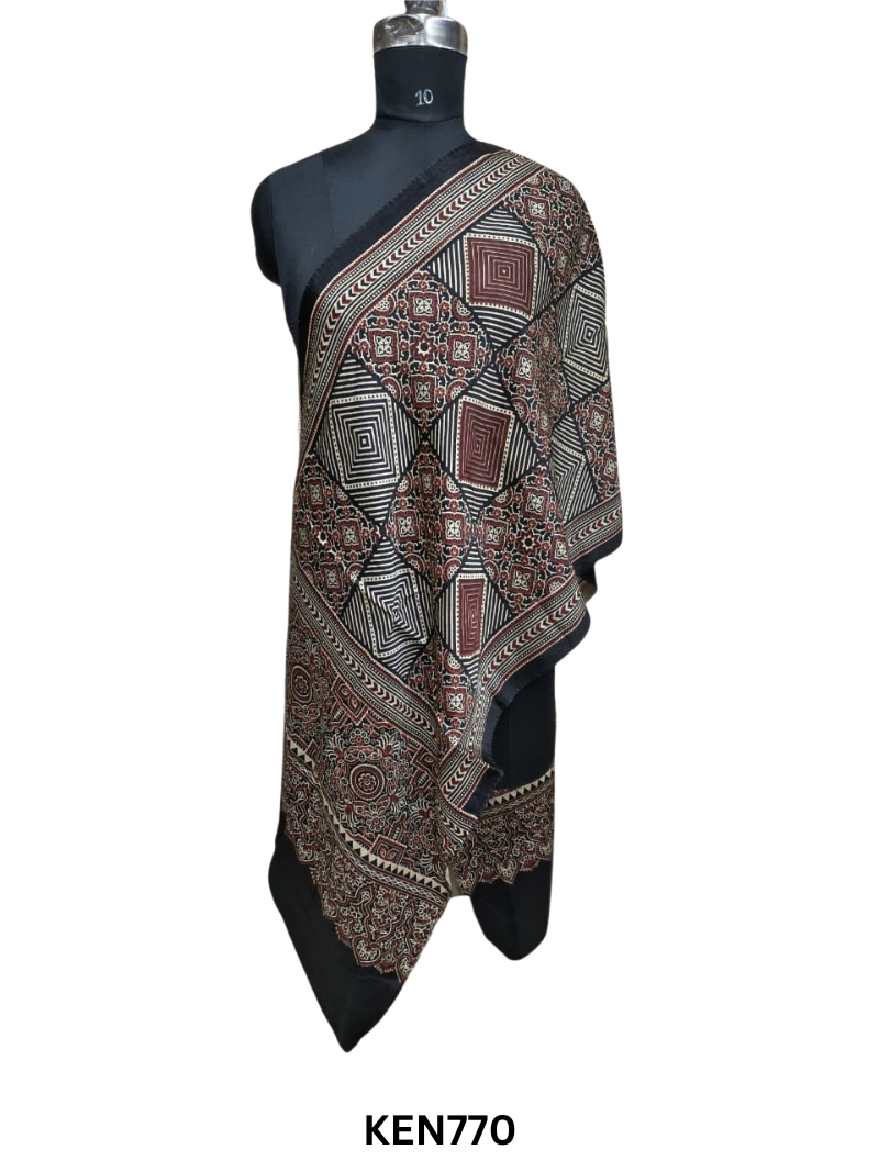 MASHRUSILK VEGETABLE DYE STOLES - LENGTH 2.15 MTR WIDTH 22