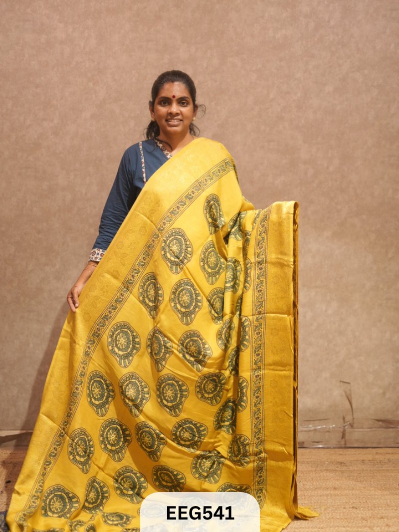 AJRAKH DOLA SILK SAREE