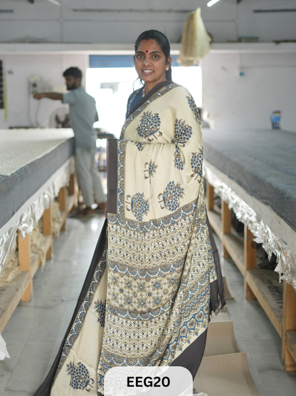AJRAKH MODAL SAREE