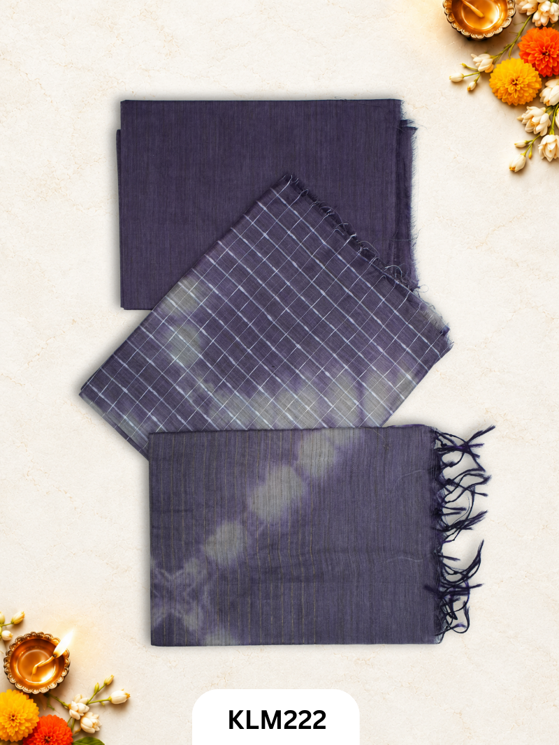 Semi Tussar Salwar Unstitched 3Pc Set