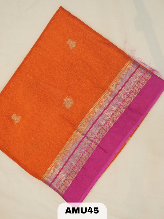 BANARAS TUSSAR KHADI SILK SAREE WITH BORDER