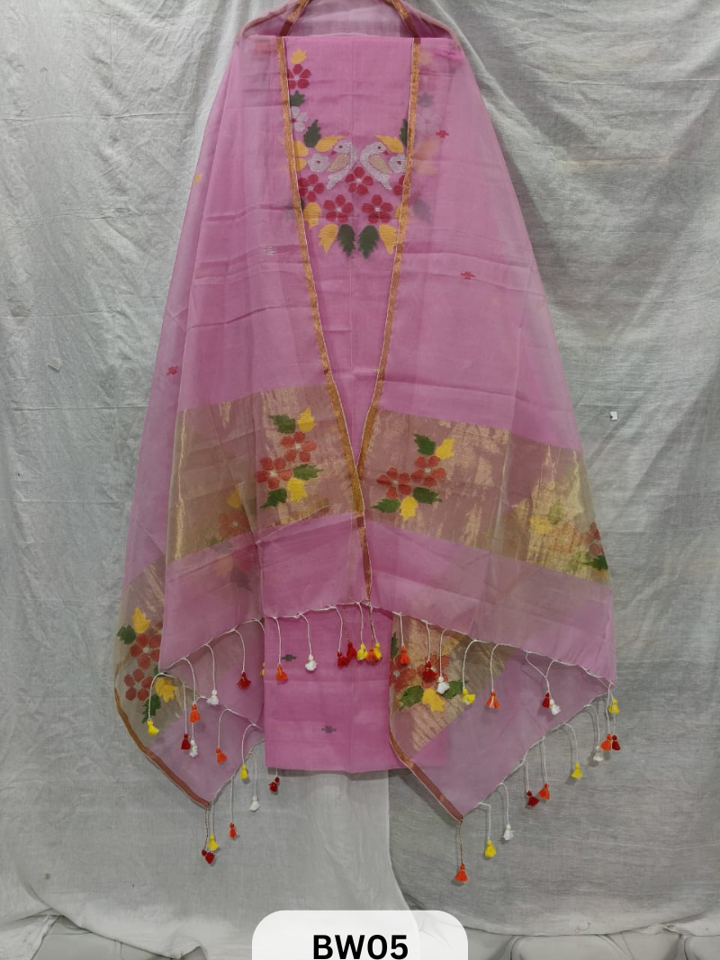 MUSLIN JAMDHANI PAITHANI TOP & DUPATTA | HANDLOOM