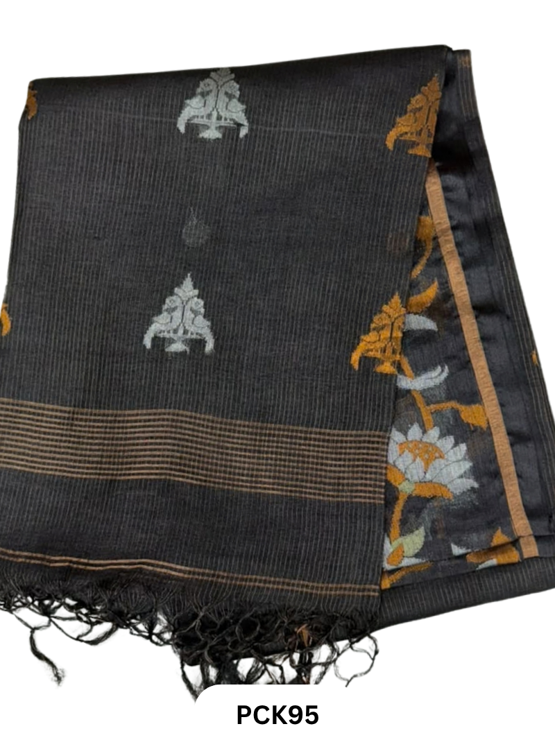 Pure Gachi By Gachi Tussar With Tissue Saree